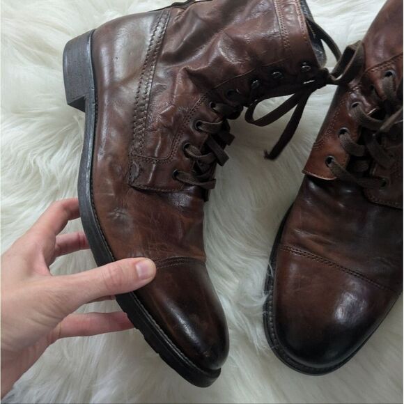 Adam Derrick To Boot New York Men\'s Brown Leather Lace Up Boots 9.5 main image 7